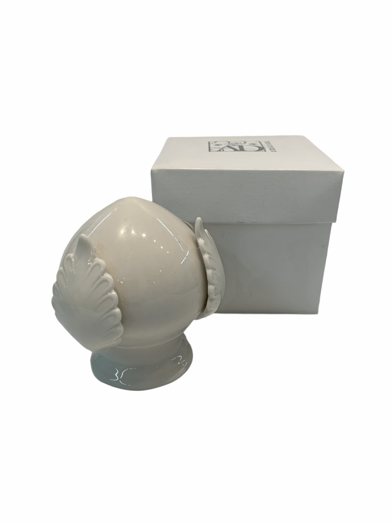 Pigna medio bianca 8,5x9 + sc0070 tag - b4001+1