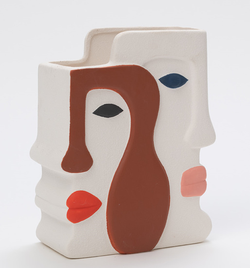 Vaso grande capelli marroni 17,5x9x21 - b4104 Vaso grande capelli marroni 17,5x9x21 - b4104