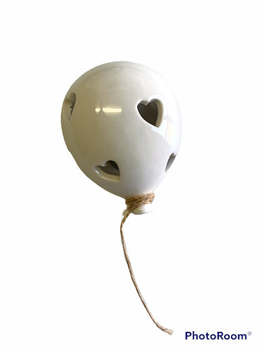 Palloncino led bianco 9.5x7.5x5 + sc0101 tag - b4702+1