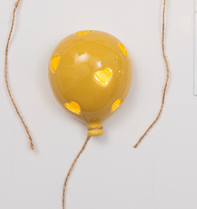 Palloncino led giallo 9.5x7.5x5 + sc0101 tag - b4702+13