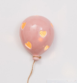 Palloncino led rosa 9.5x7.5x5 + sc0101 tag - b4702+2