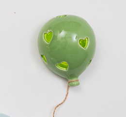 Palloncino led verde 9.5x7.5x5 + sc0101 tag - b4702+7