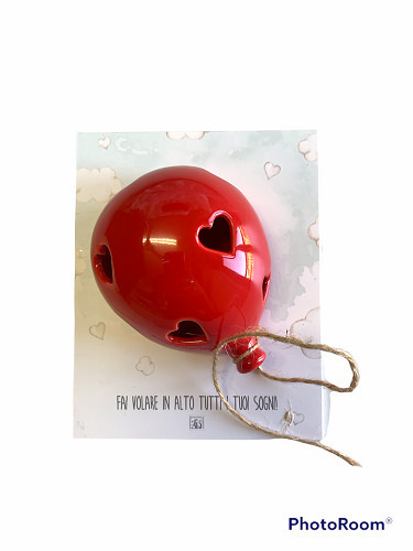 Palloncino led rosso 9.5x7.5x5 + forex tag - b4702+a14