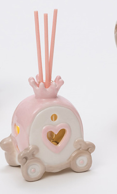 Carrozza led profumatore rosa 7x7.5 + sc0078 - b4901+2