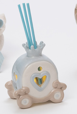 Carrozza led profumatore celeste 7x7.5 + sc0078 - b4901+3