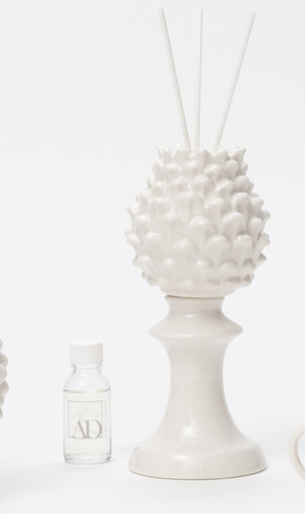 Pigna bianca alta profumatore 9x20 + sc98 tag - b5202