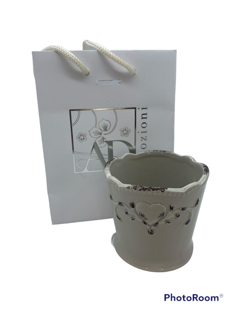 Vasetto piccolo shabby tortora 9x9x8 + sc61 - b5901+5