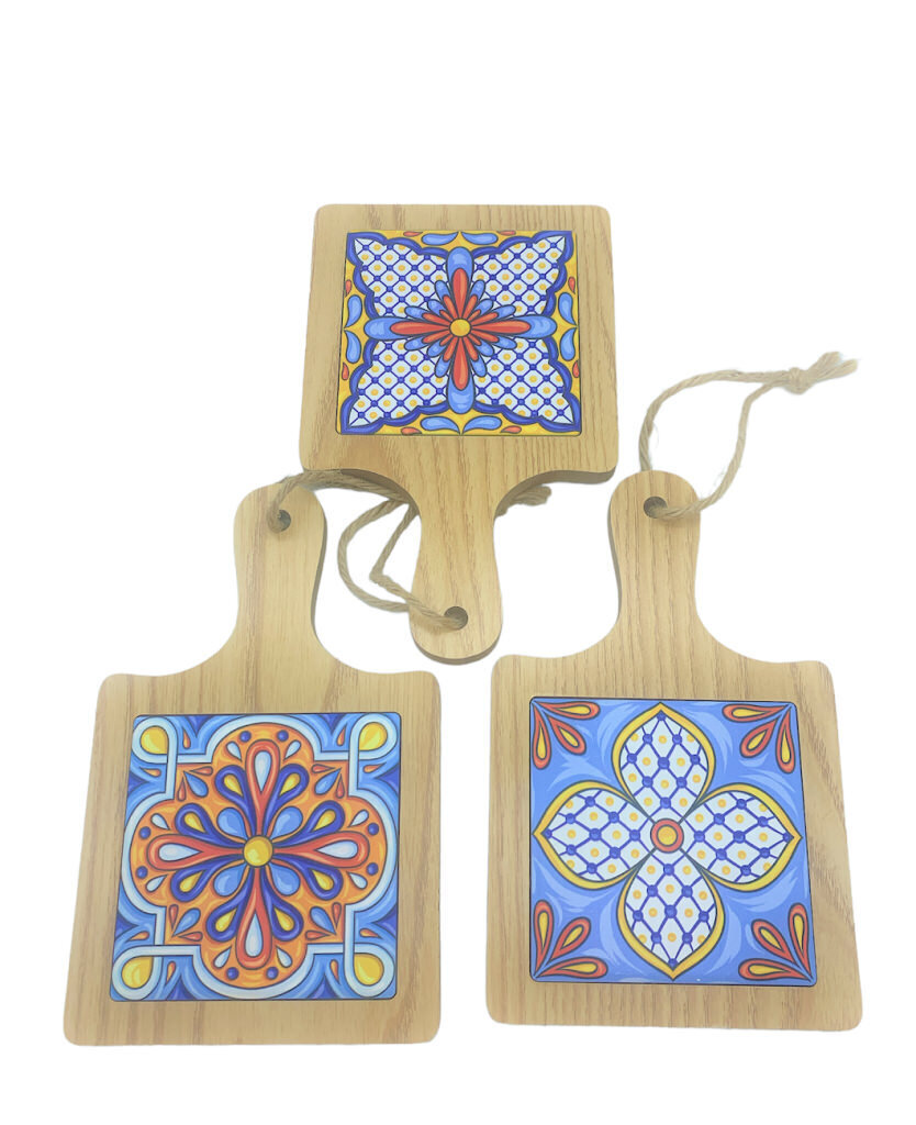 Sottop legno piccolo matton 3 assortiti 12x20 + tag - b6702