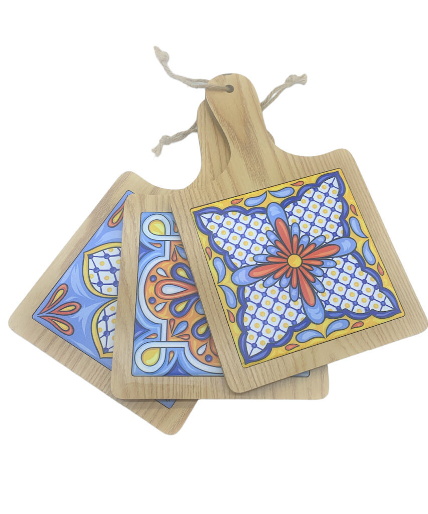 Sottop legno grande matton 3 assortiti 18.5x30.5 + tag - b6703