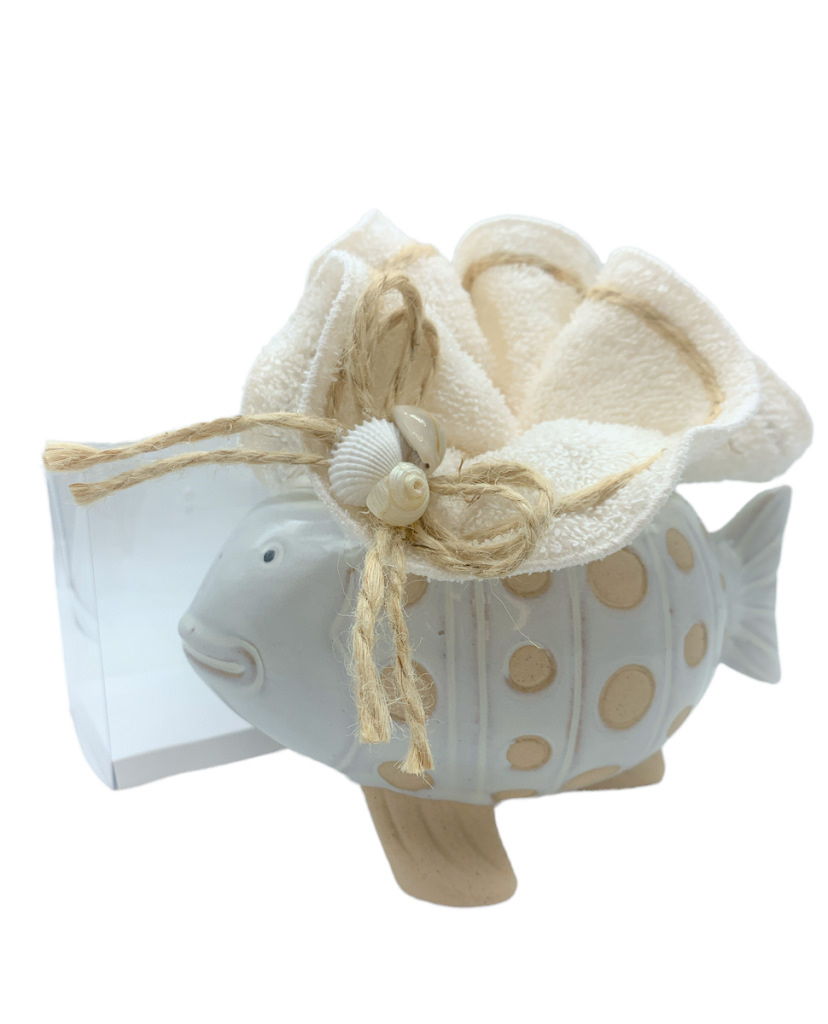 Pesce grande bianco 19x13x9.5 + sc0119 + 091927 + tag - b6902+a