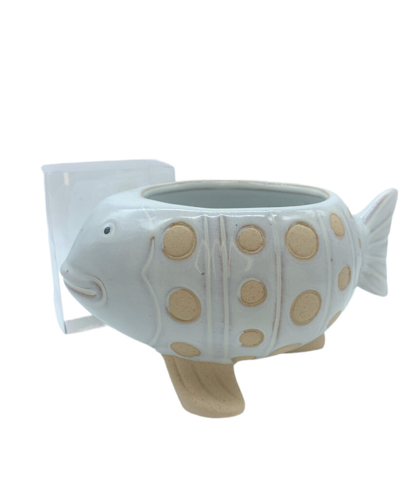 Pesce grande bianco 19x13x9.5 + sc0119 + tag - b6902+b