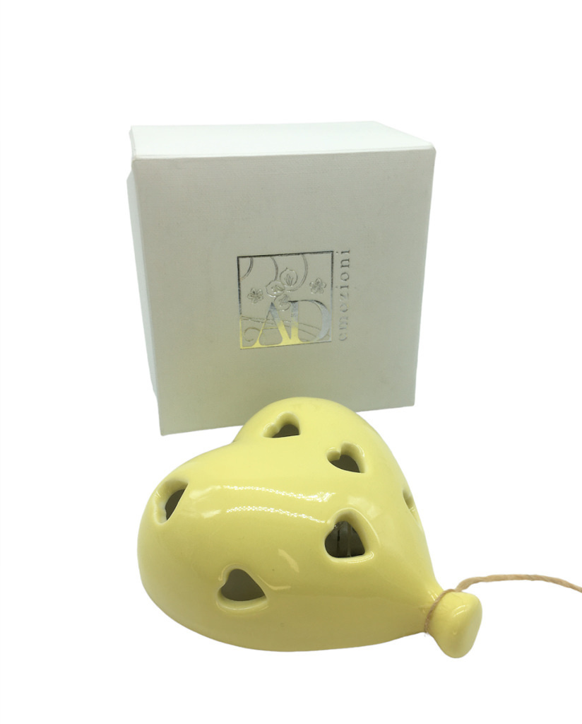 Pallonc cuore led giallo 9.5x4x10.5 + sc101 + tag - b7002+13