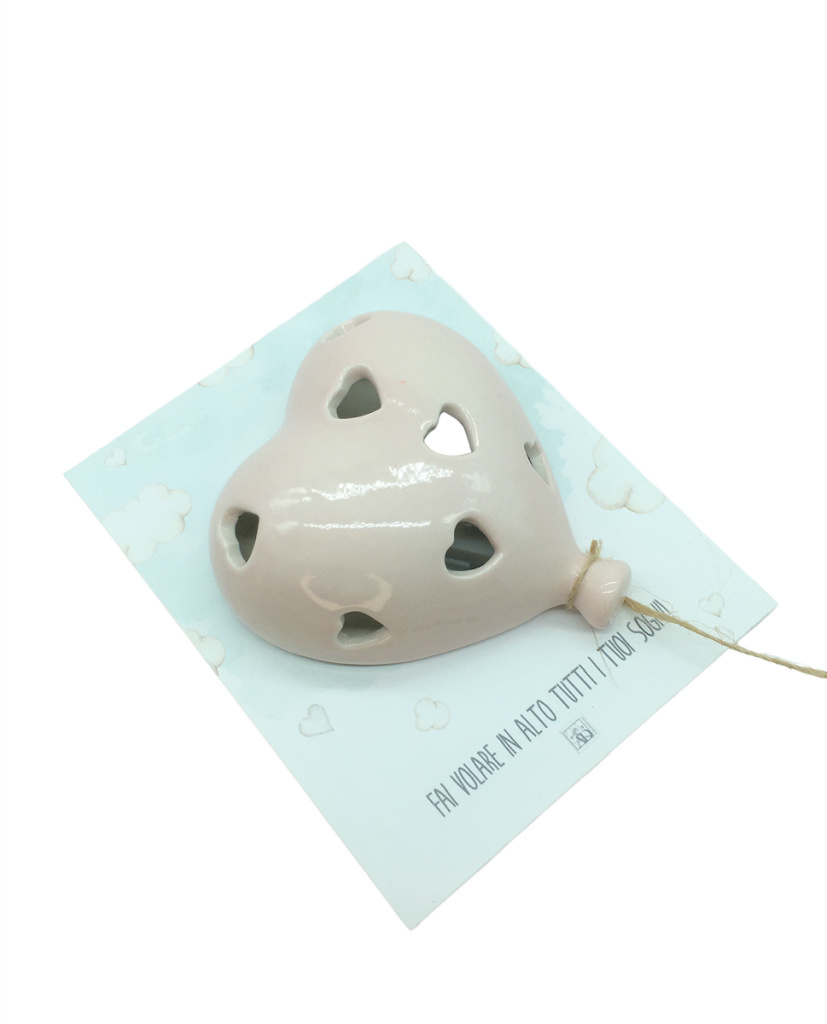 Pallonc cuore led rosa 9.5x4x10.5 + forex + tag - b7002+a2