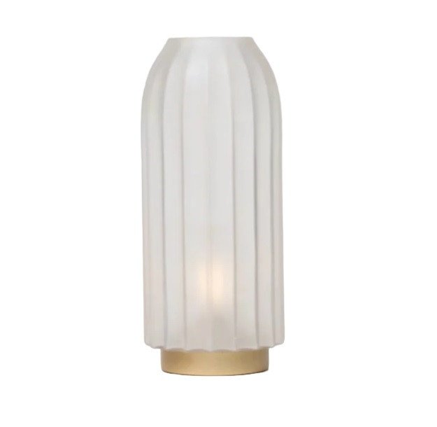 Lampada led alta vetro bianco 12x28,5 cm - b7202+1