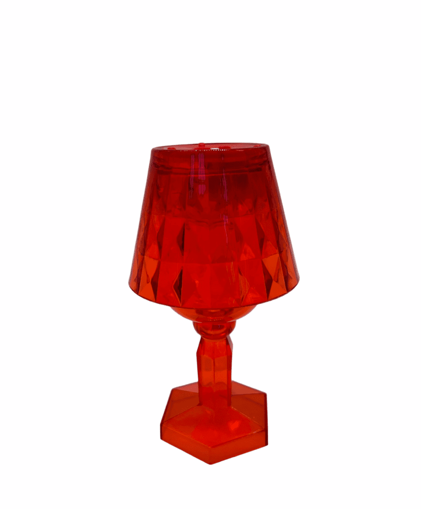 Lampada mini led portaconfetti rossa 6,5x12 - b7304