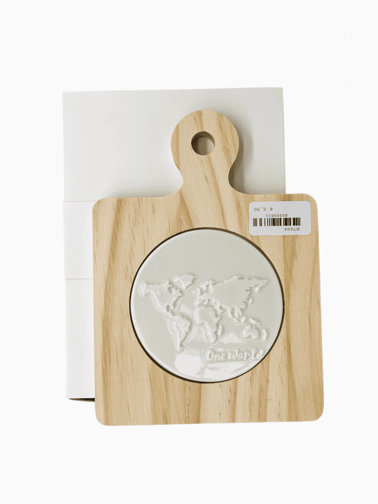 Tagliere mondo c/scatola 14x19 cm - b7404