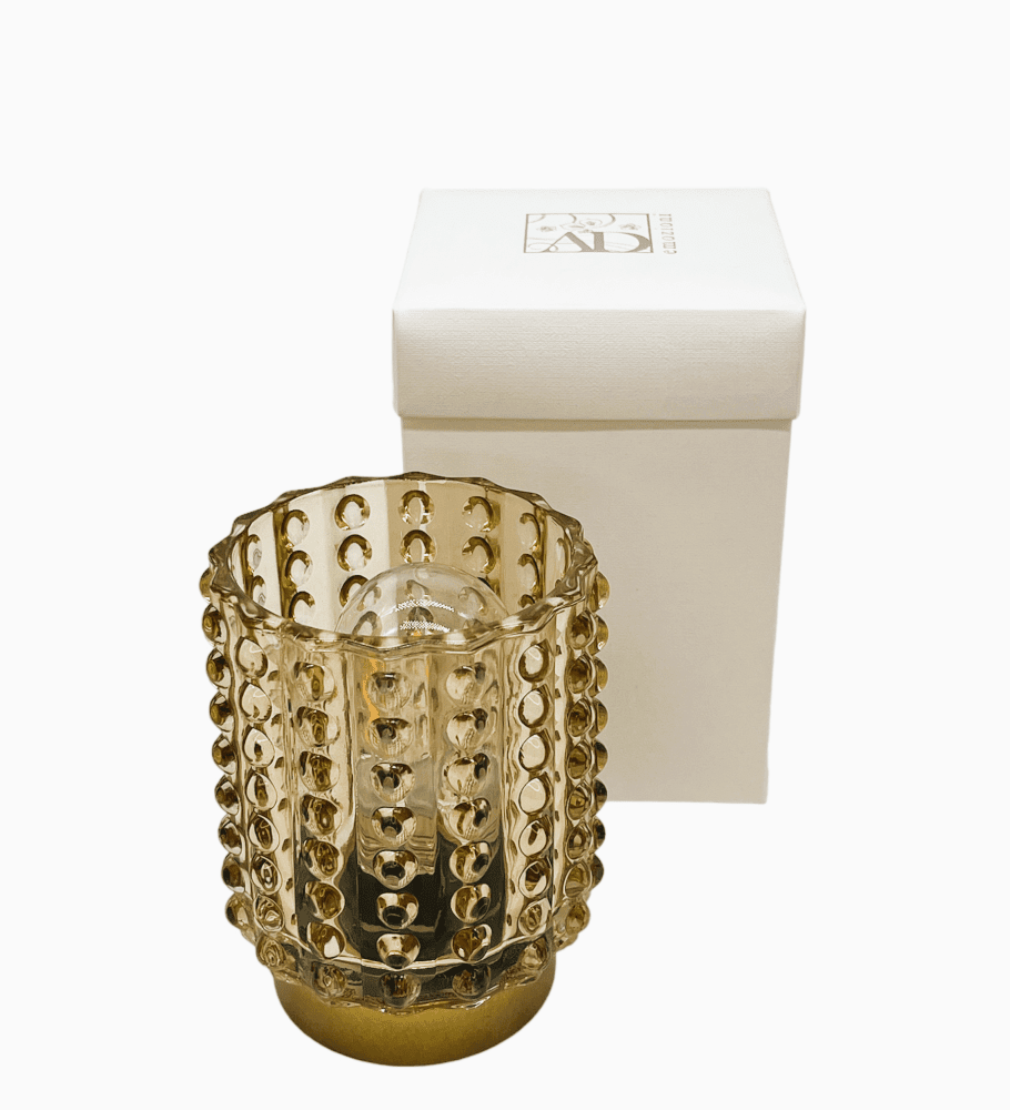 Lampada in vetro led ambra + sc72 9x12 - b7702