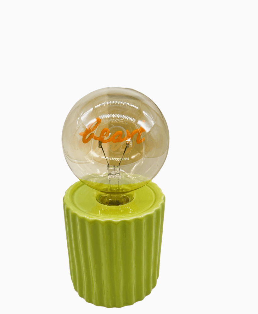 Lampada led ceramica verde smile + sc75 9x17 - b7802