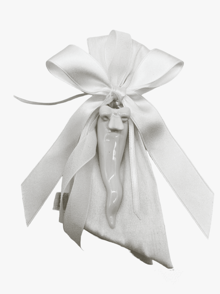 Corno calamita bianco + 091954/1 8x3,5x17 - b7901+a1