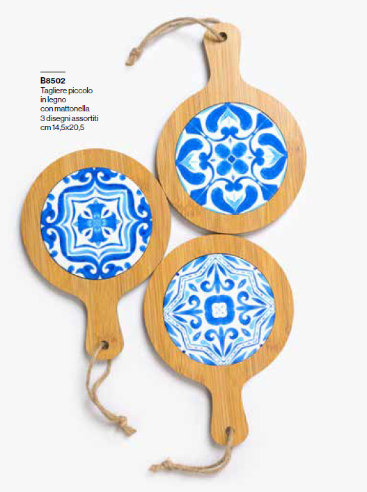 Tagliere pc tondo 3 ass 14,5x20,5 + tag - b8502