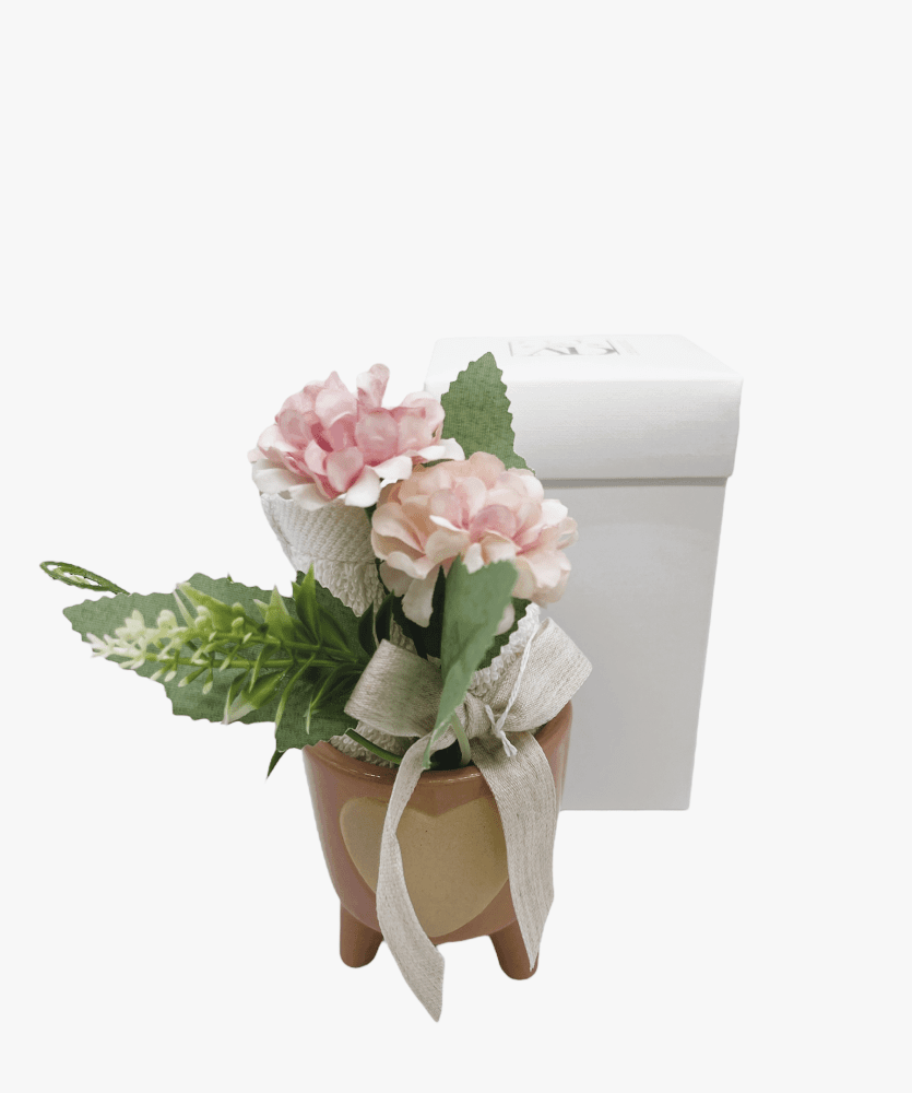 Vasetto cuore c/pied +decoraz+sc94 7,5x8 +tag - b9201+a2