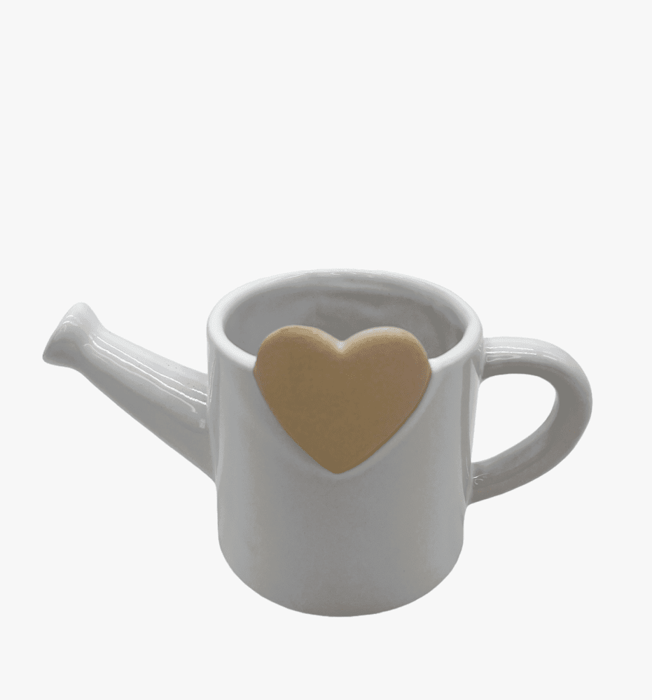 Annaffiatoio bianco 18x10 + tag - b9202+1