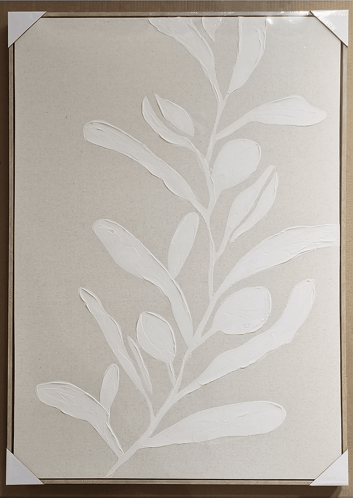 Quadro fiori su lino c/cornice 80x120 - qu002