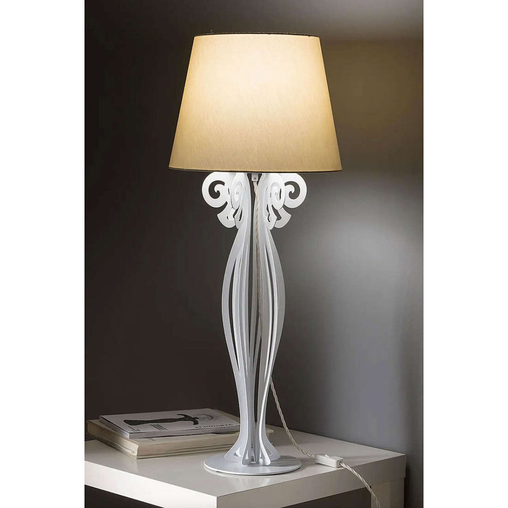 Lampada circeo da tavolo bassa - bianco marmo-sabbia - 0la3511c223