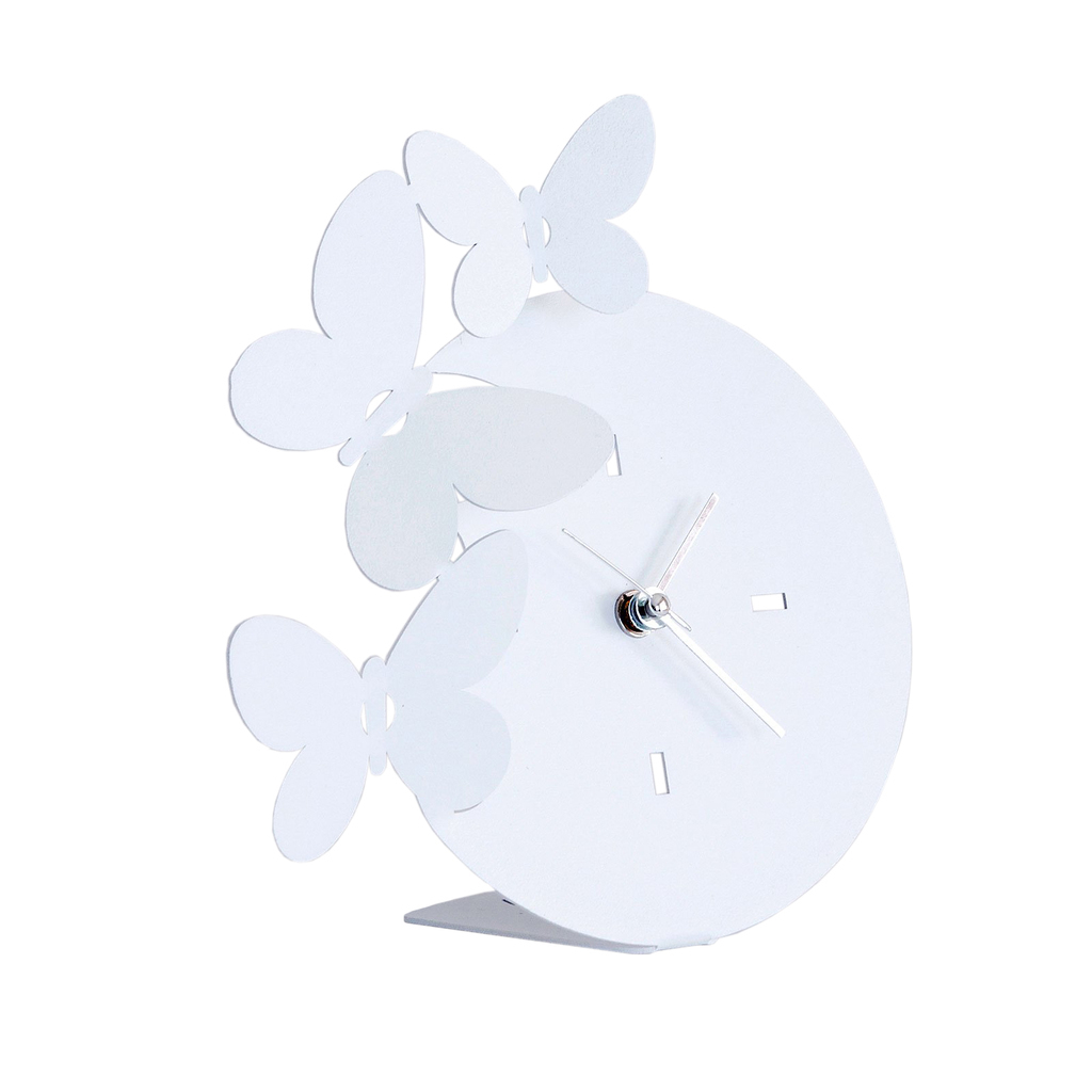 Orologio tavolo farfalle bianco - 0or11077c26 Orologio tavolo farfalle bianco - 0or11077c26