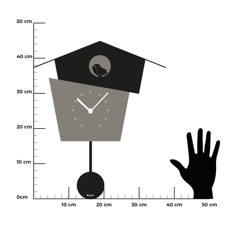 Orologio da parete Picchiarello Nero e fango e nero - 0or5013c360