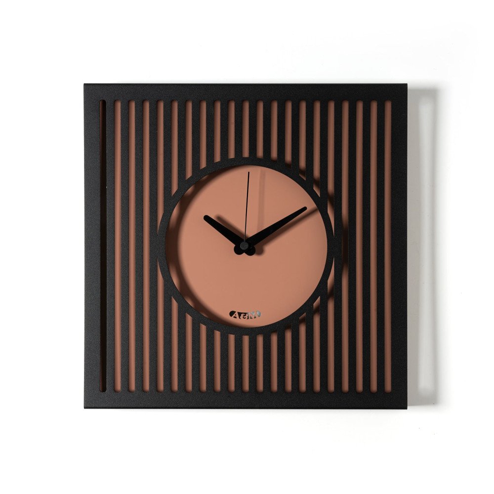 Orologio da parete elegante Tiffany piccolo Nero e mocha mousse - 0or5014c180