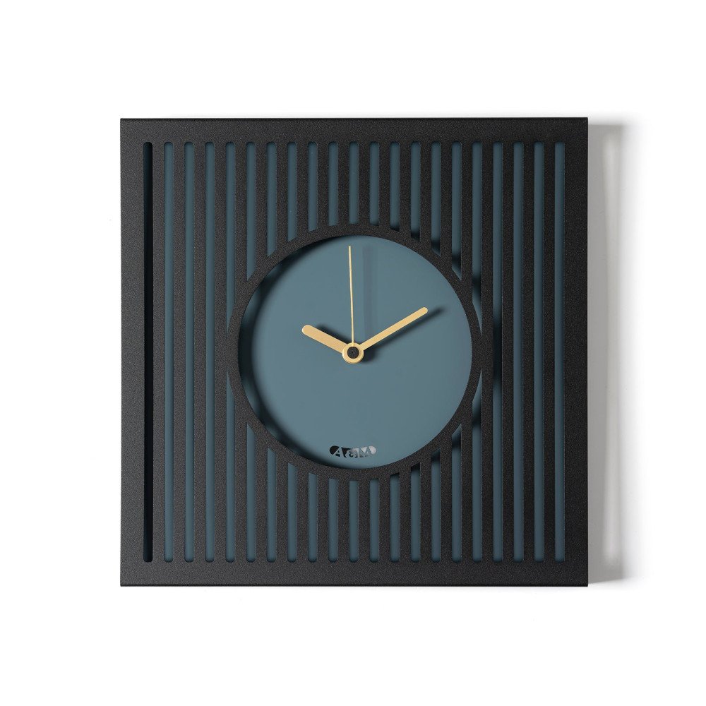 Orologio da parete elegante Tiffany piccolo Nero e petrolio - 0or5014c183