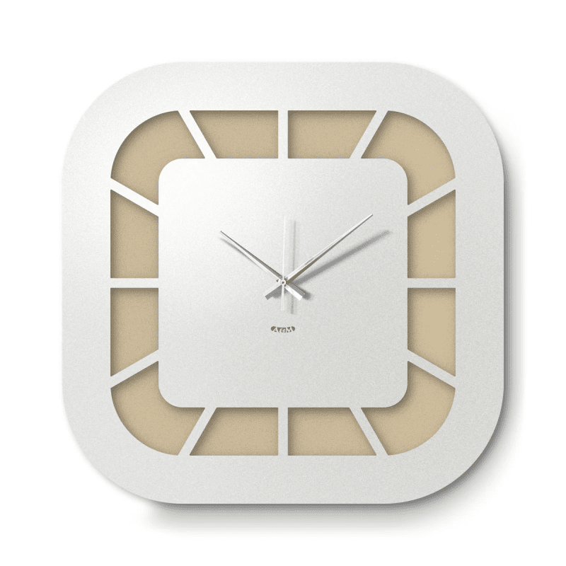 Orologio da parete minimal Exo  Colore Crema e bianco marmo - 0or5093c254