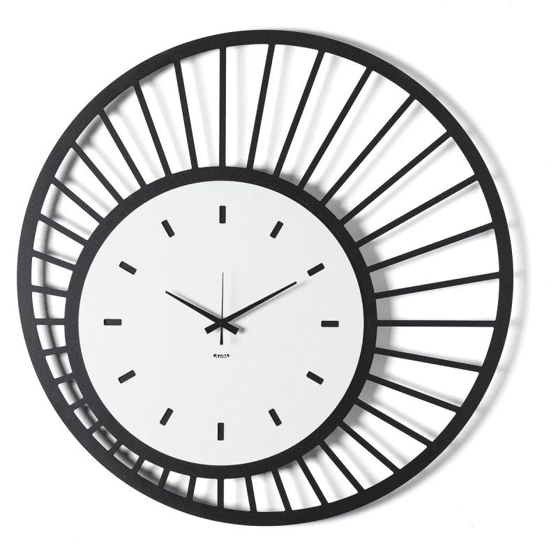 Orologio da parete di design Ray  Colore Nero e bianco marmo - 0or5146c170