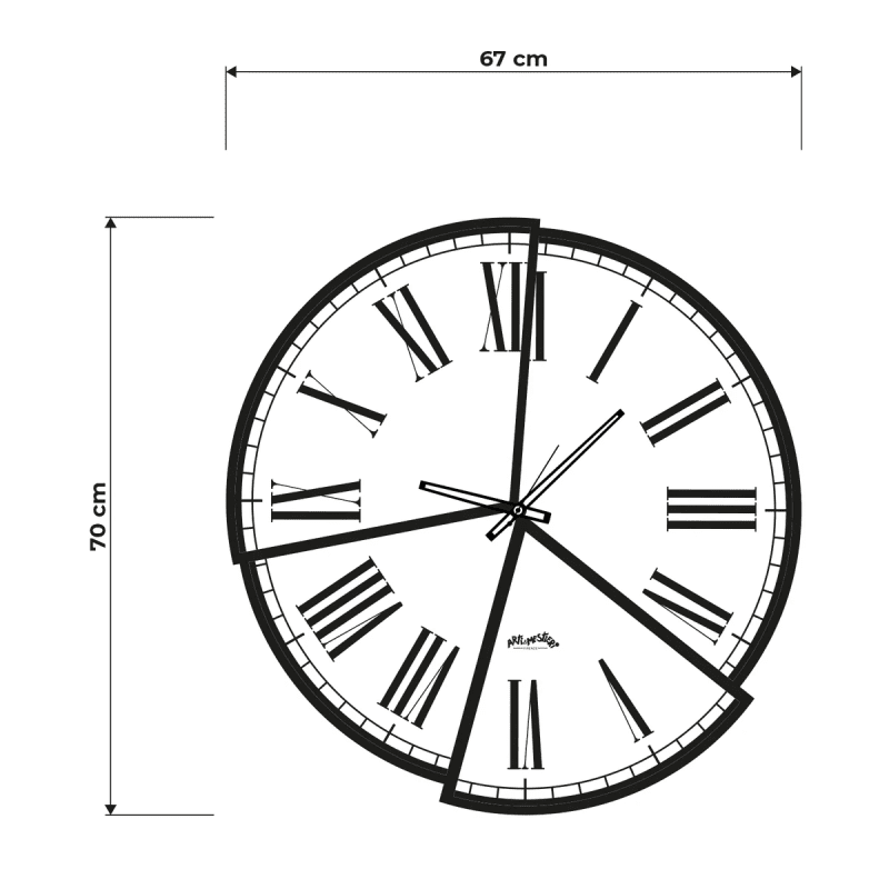Orologio da parete particolare Kintsugi  fango e  crystal luxe rosa - 0or5178c18v901