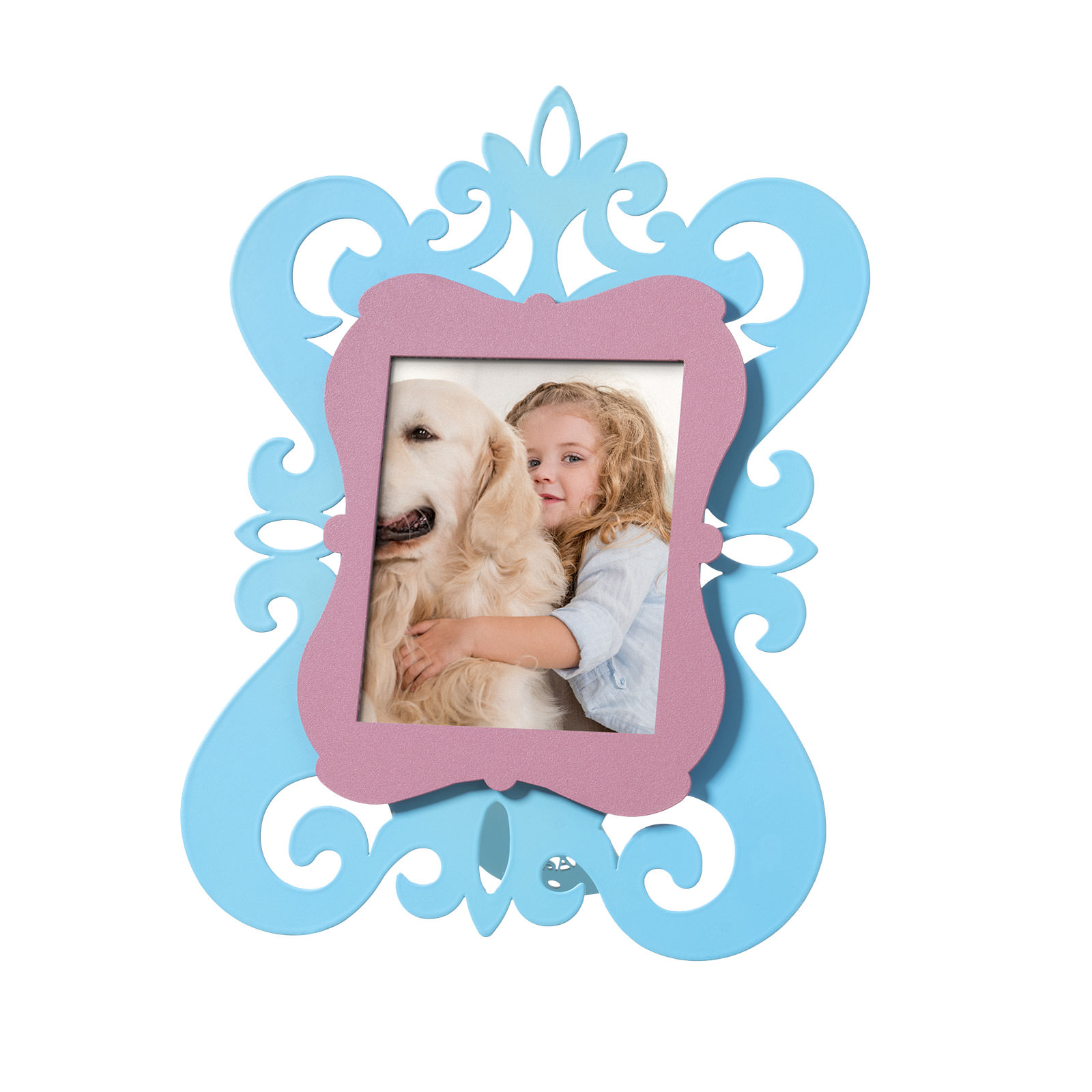 Portafoto classic piccolo pop celeste/rosa - 0pf3783c269