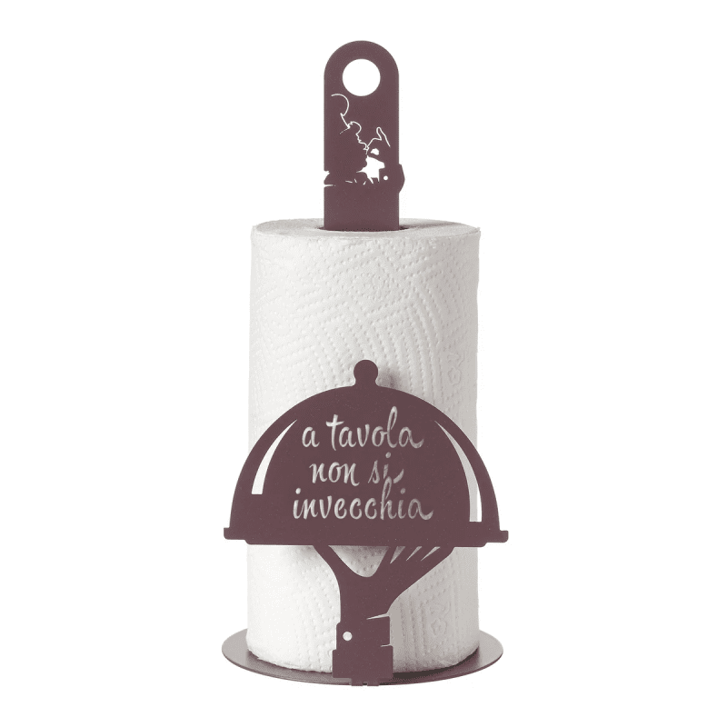 Porta rotolo da cucina "A tavola non si invecchia"  Colore Viola ametista - 0px5112c66