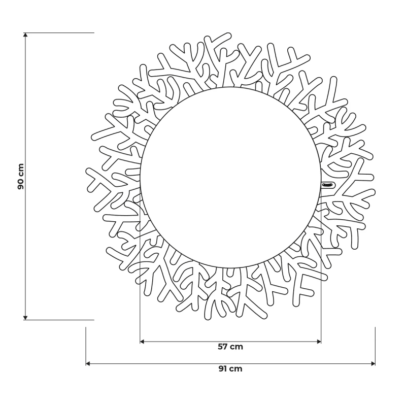 Specchio da parete Coral  fango - 0sp5180c18