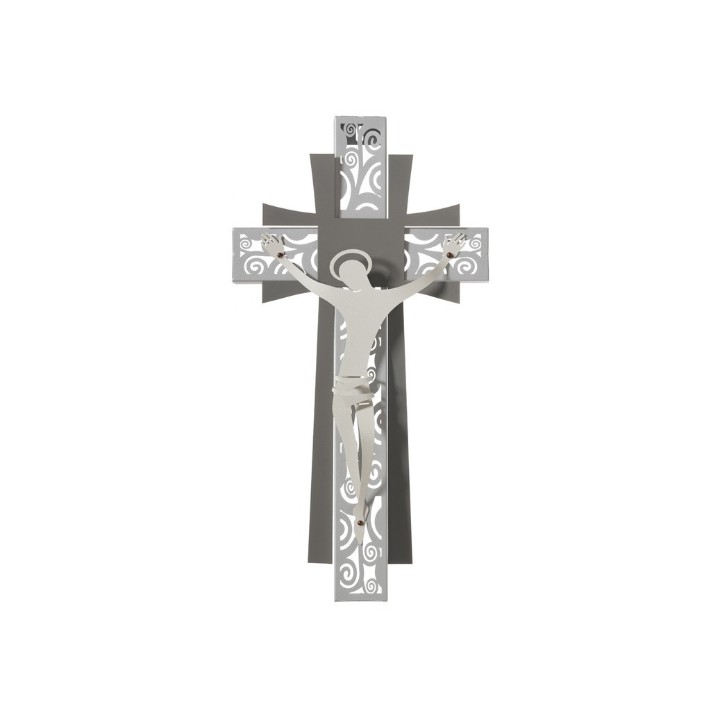 Crocifisso decor piccolo bronzo-oro trasparente-avorio - 0va3658c230