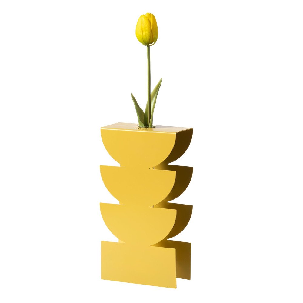 Vaso portafiore decorativo Memphis Ocra - 0va5061c32
