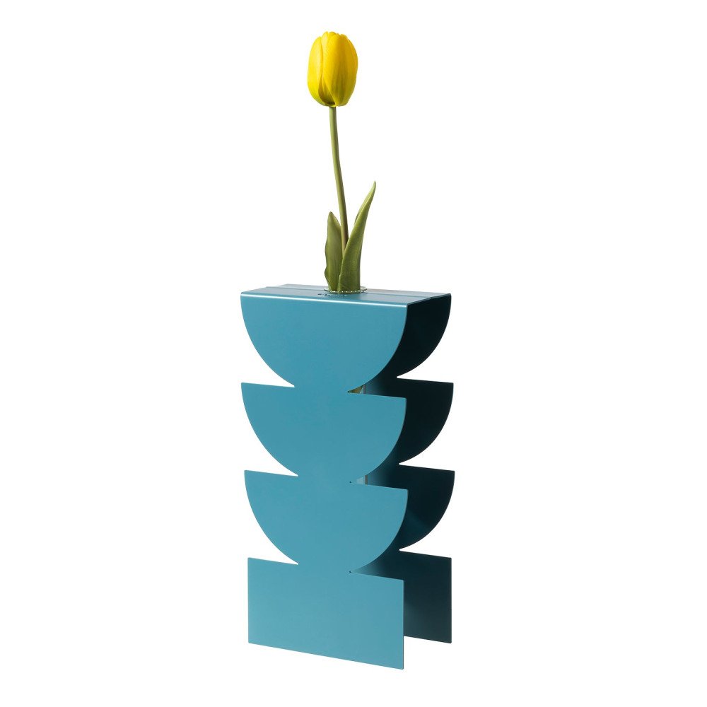 Vaso portafiore decorativo Memphis Blu oltremare - 0va5061c91