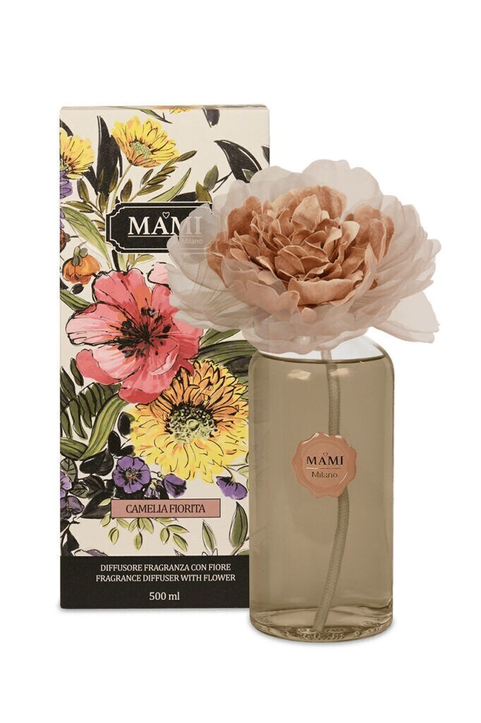 Profumazione per ambiente bottiglia diffusore a fiore da 500ml "Camelia Fiorita" - gi-fragr1.03
