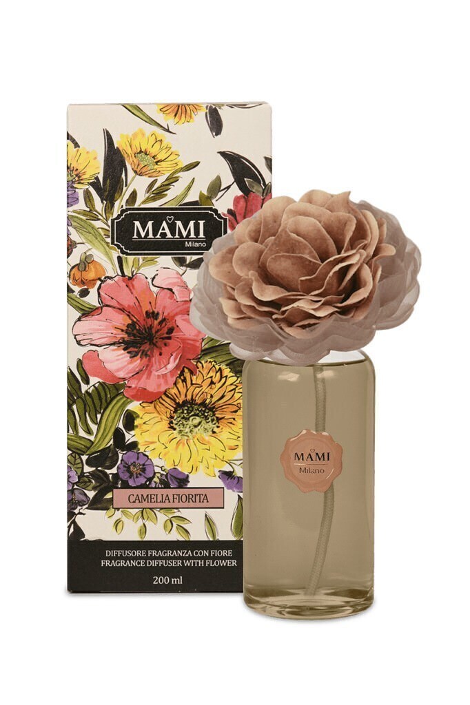 Profumazione per ambiente bottiglia diffusore a fiore da 200ml "Camelia Fiorita" - gi-fragr2.03