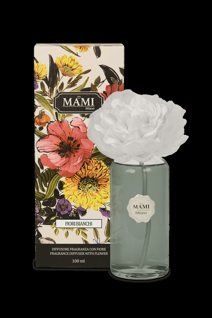 Profumazione per ambiente bottiglia diffusore a fiore da 100ml "Fiori Bianchi" - gi-fragr3.01 Profumazione per ambiente bottiglia diffusore a fiore da 100ml "Fiori Bianchi" - gi-fragr3.01