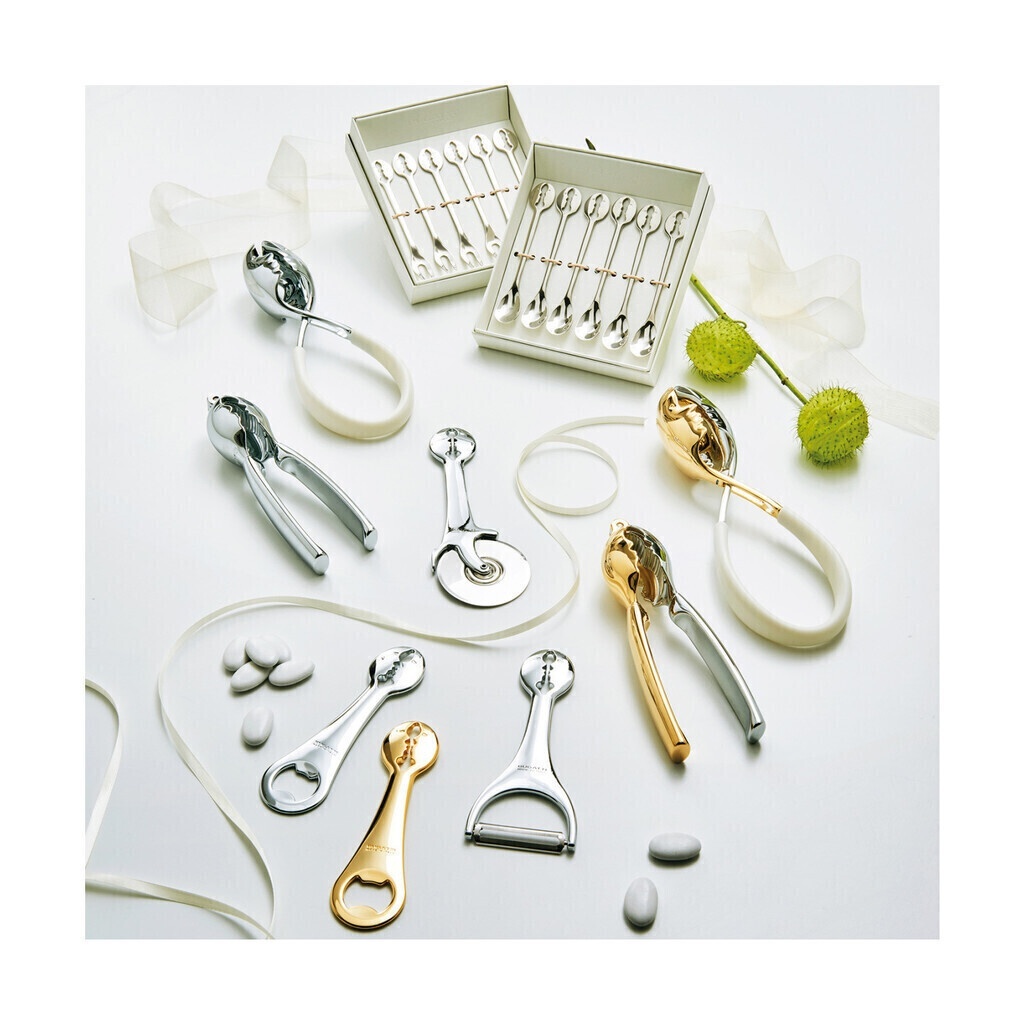 Set 6 cucchiaini moka in scatola regalo colore Oro - finitura Oro 24 carati - 43-a7008dr/6