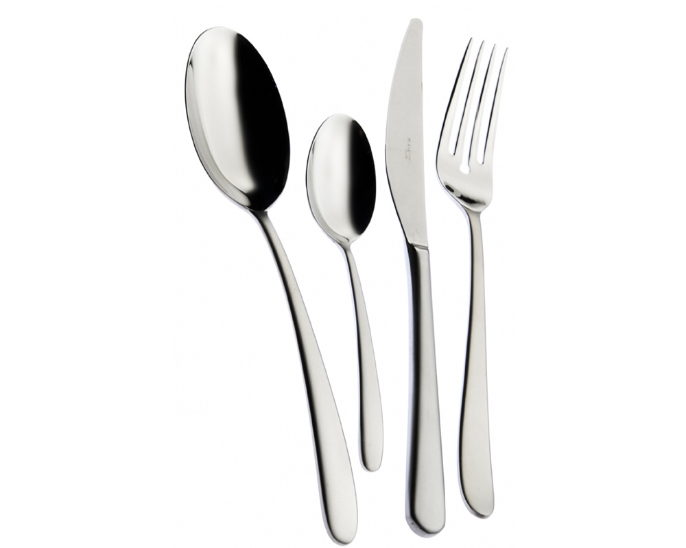 Set 24 pezzi modello rialto con finitura lucida acciaio inox 18/10 - in-088f50mb Set 24 pezzi modello rialto con finitura lucida acciaio inox 18/10 - in-088f50mb