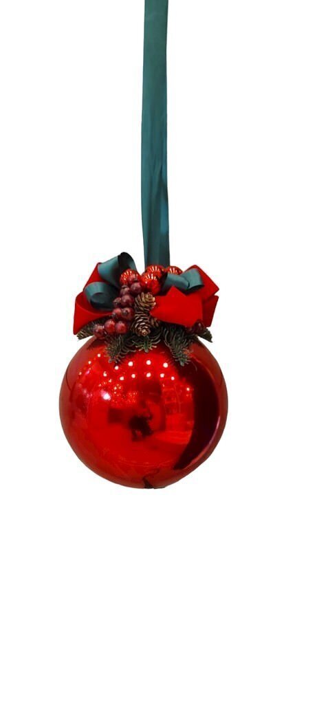 Sfera in materiale plastico di colore rosso lucido diametro cm 20 - kal2090groa