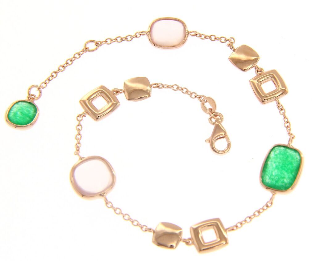 Bracciale Solitario Philip Jones: Eleganza Oro Rosa E Cristalli - 5