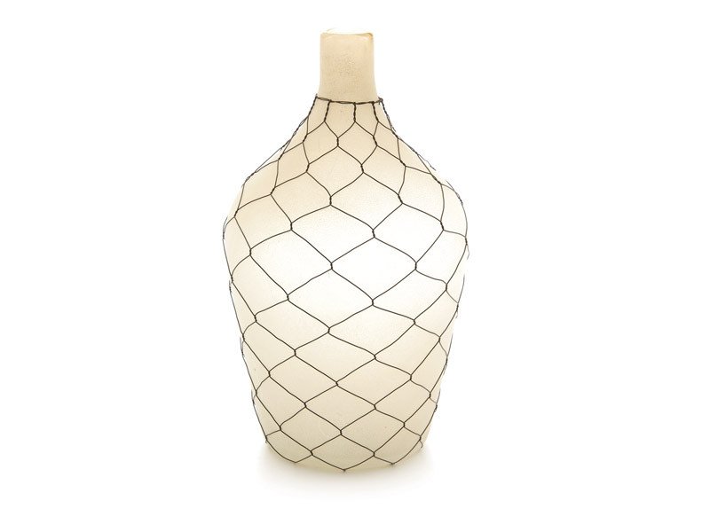 Vaso vetro elisee diametro 21 cm - altezza 36 cm sabbia - b2760