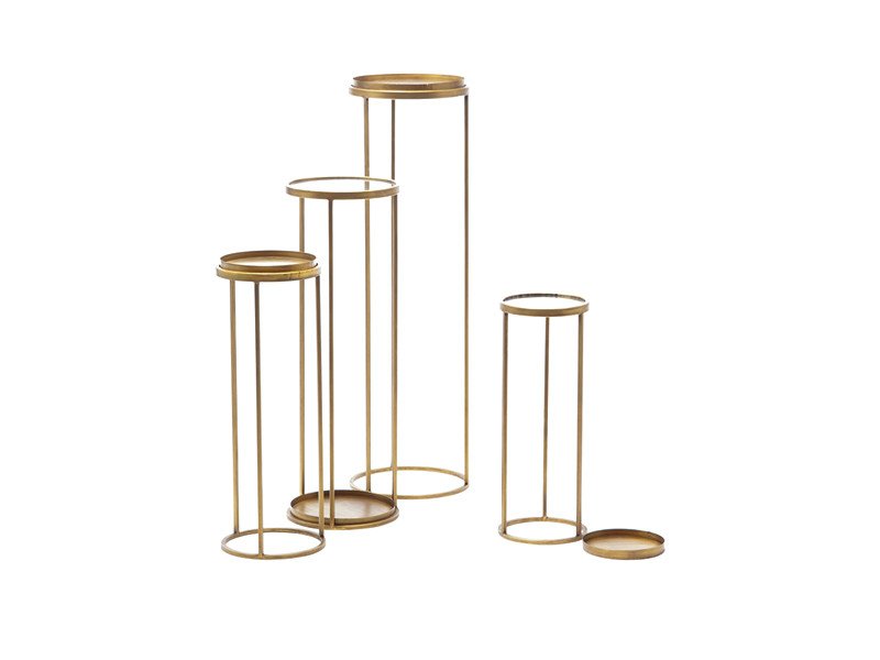 Set 4pz strutture tonde con specchio e vassoio rimovibili max cm 30x100 - b4934